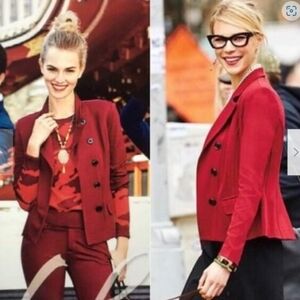 CAbi Rhubard Red Outing Blazer Jacket